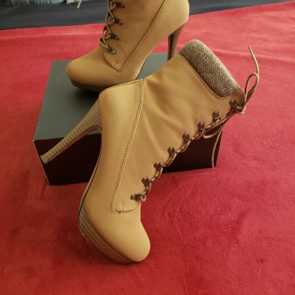 JustFab Dazie high heel boots for women